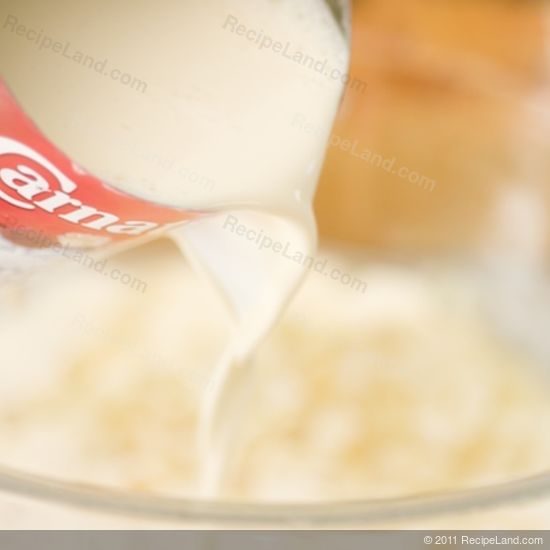 pouring evaporated milk