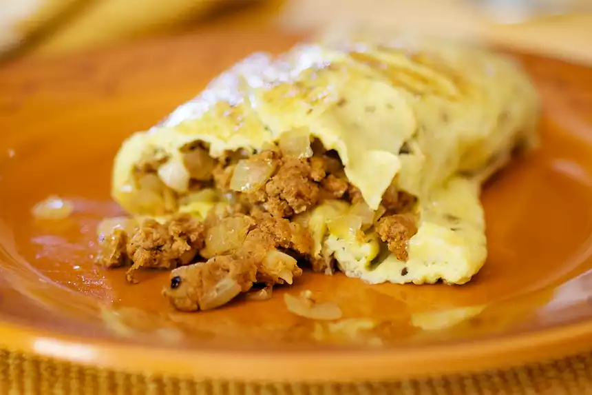 Chrissy's Eggs and Chorizo Omelette