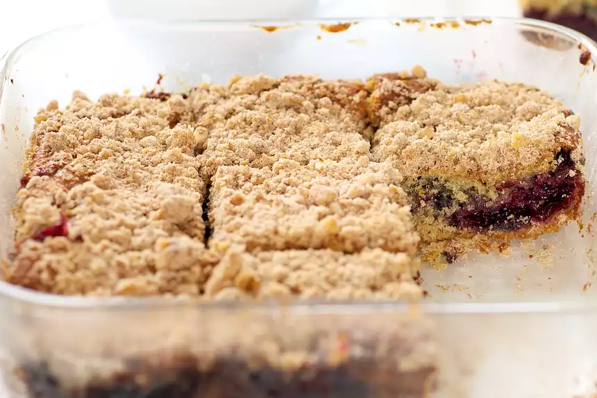 Cherry Crumb Coffee Cake (Healthier Version)