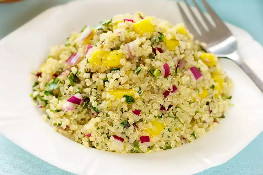 Mango, Jalapeno and Basil Quinoa Salad