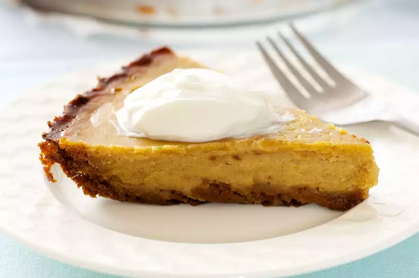 Pumpkin Pie with Gingersnap Crust