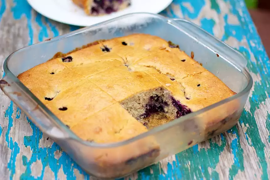 Blueberry Cream-Cheese Coffee Cake (Low Fat)