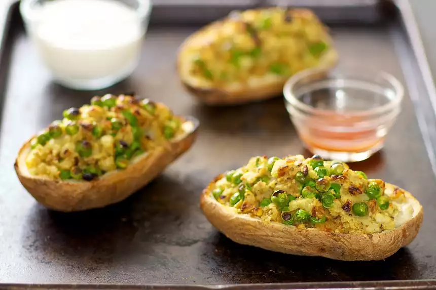 Indian Twice Baked Potatoes