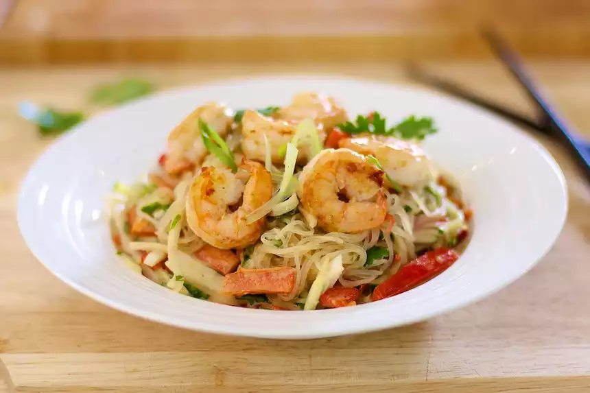 Thai Pasta and Seafood Salad