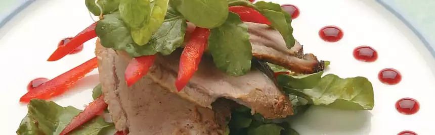 Paperbark Smoked Duck with Lllawarra Plum Sauce