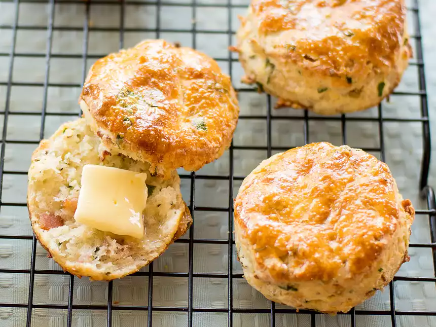 Golden Potato Scones with Parmesan and Pancetta