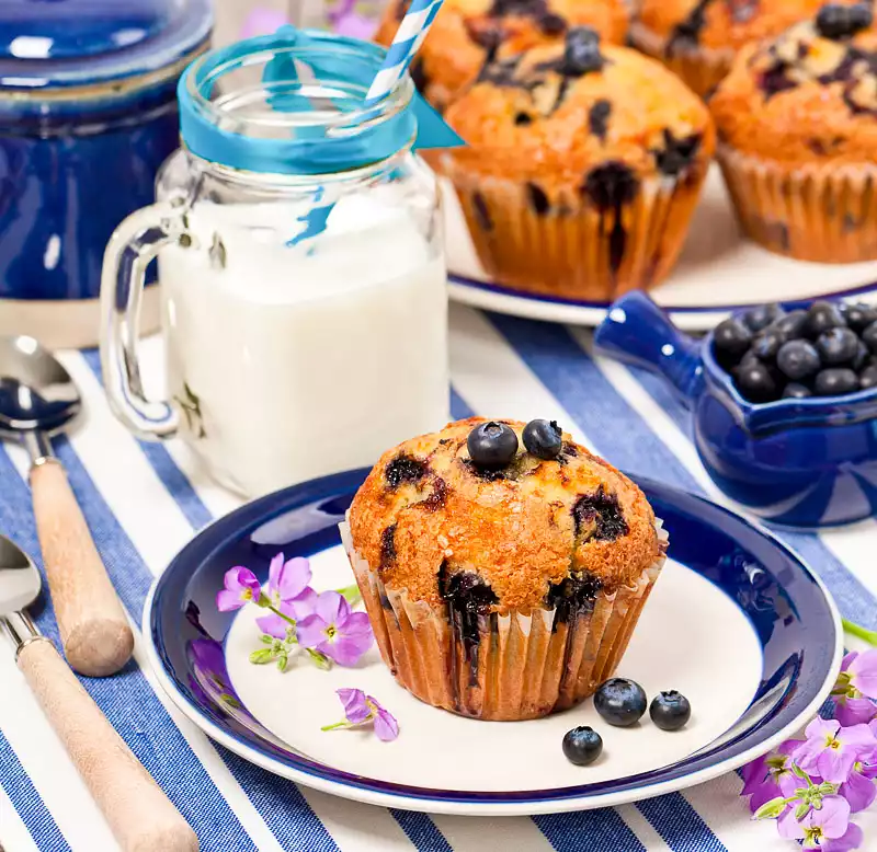 Banana Blueberry Muffins