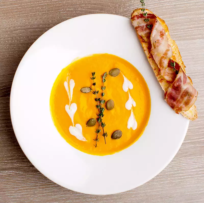 Roasted Spiced Pumpkin Maple Soup