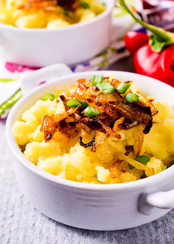 Grainy Mustard Mashed Creamy Potatoes
