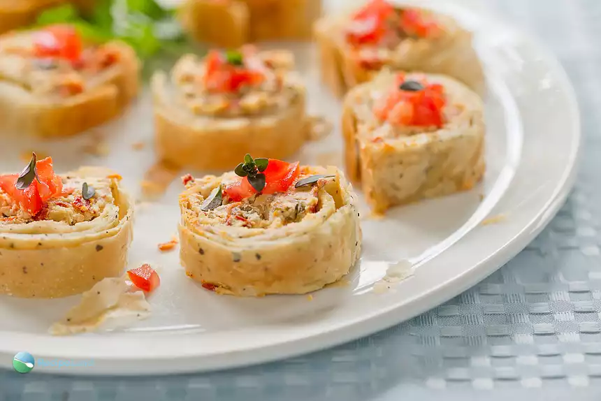 Sun Dried Tomato and Herb Cheese Strudels