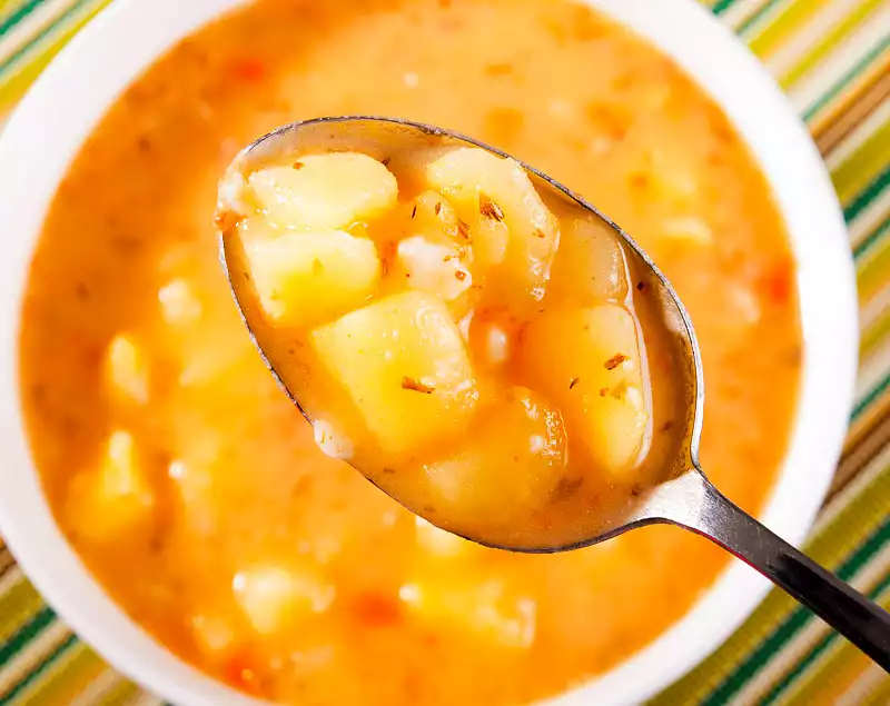 Easy Microwave Bacon Potato Soup
