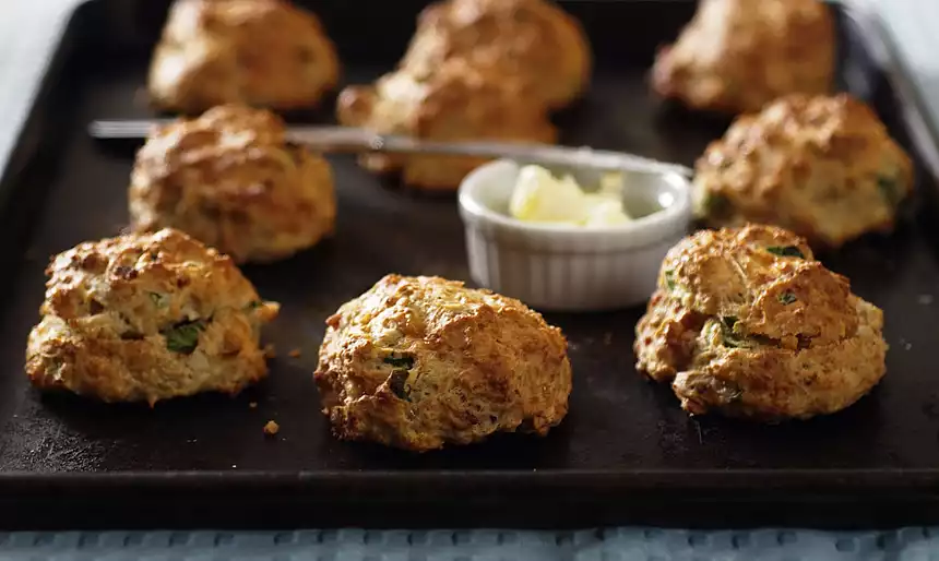 Bacon and Cheddar Drop Biscuits
