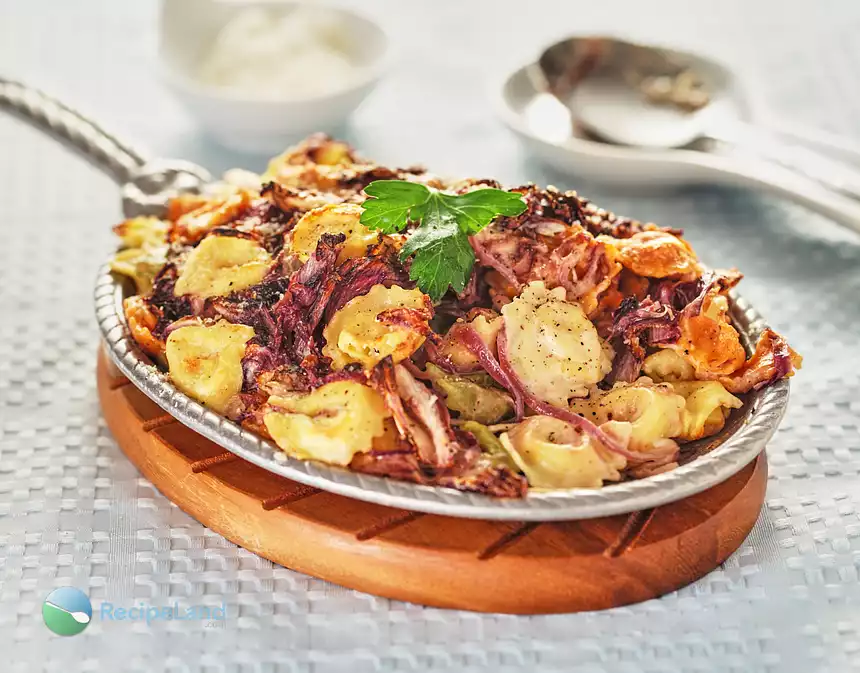 Tortellini Al Forno with Radicchio and Goat Cheese