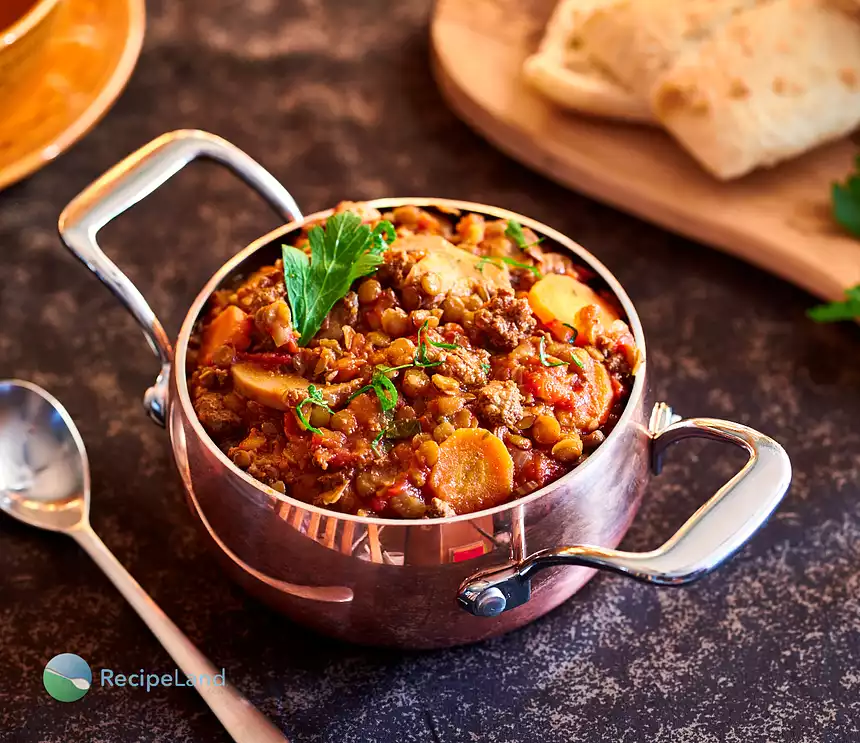 Beef Vegetable Soup with Lentils