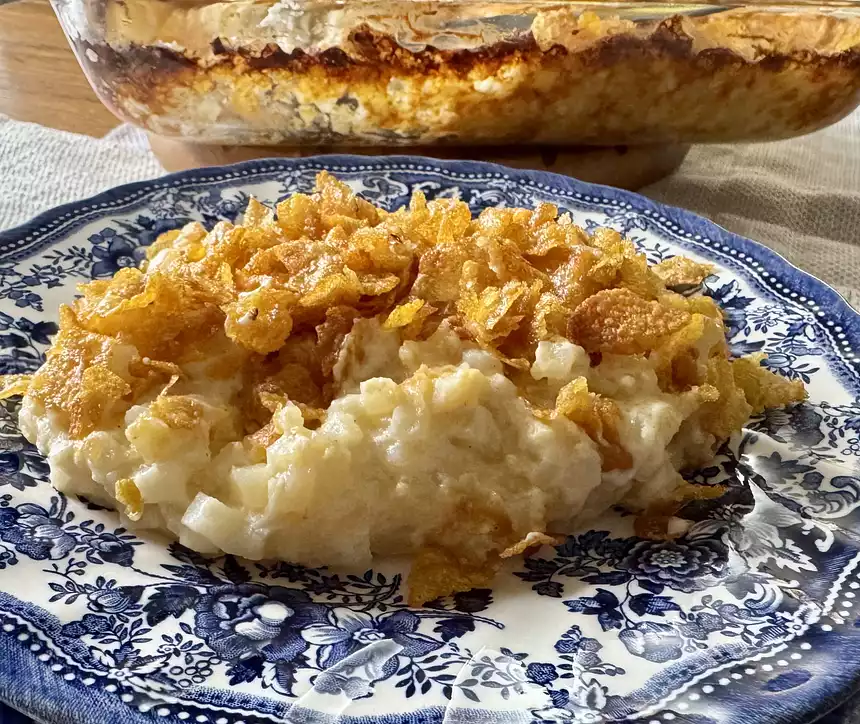 Cracker Barrel's Hashbrown Casserole with Corn Flakes