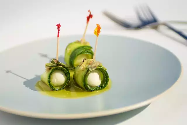 Marinated Zucchini and Bocconcini Parcels