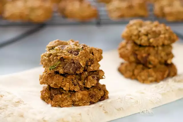 Oatmeal Zucchini Chocolate Chip and Walnut Cookies
