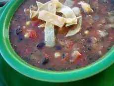 Crockpot Black Bean Tortilla Soup